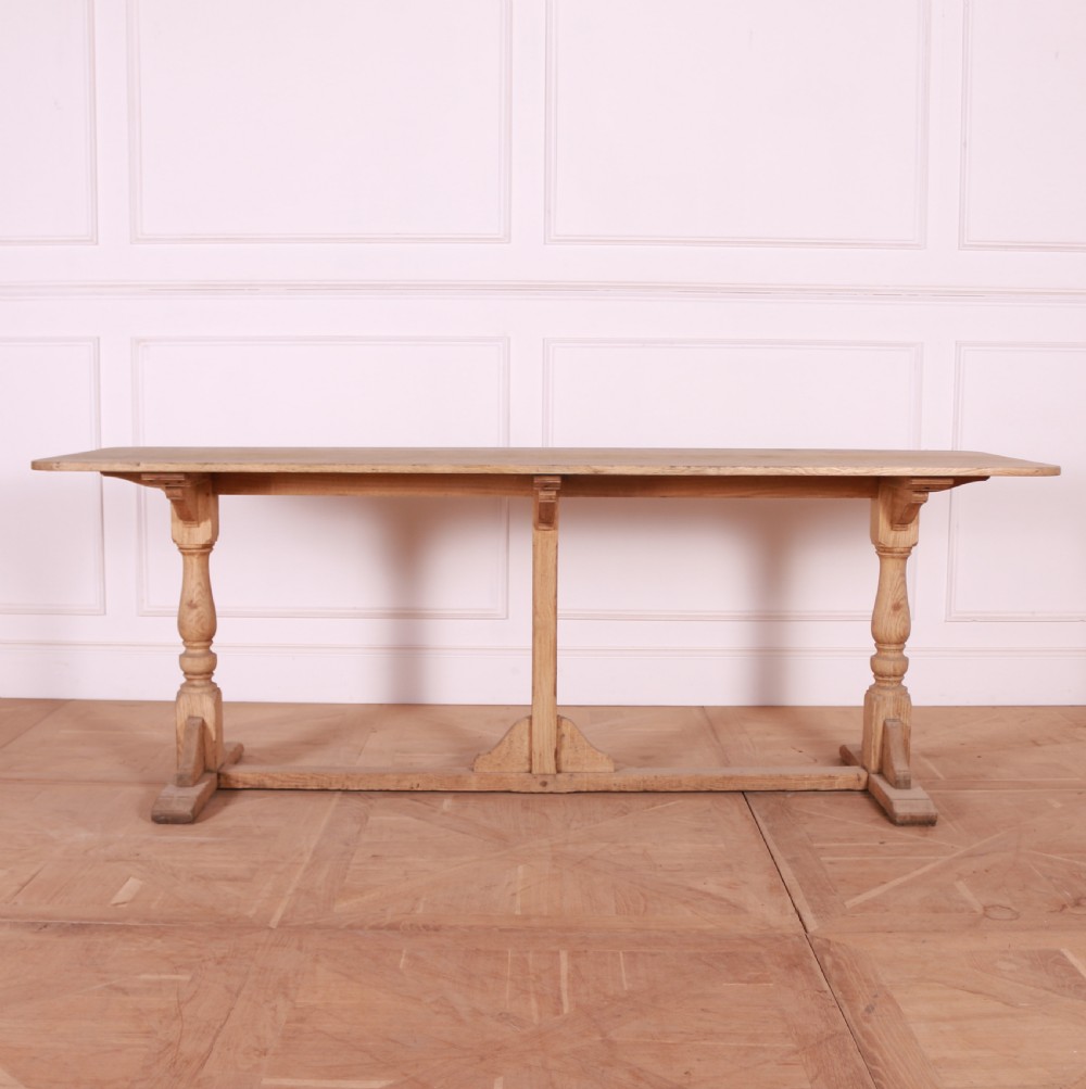 Bleached Oak Trestle Table View VI