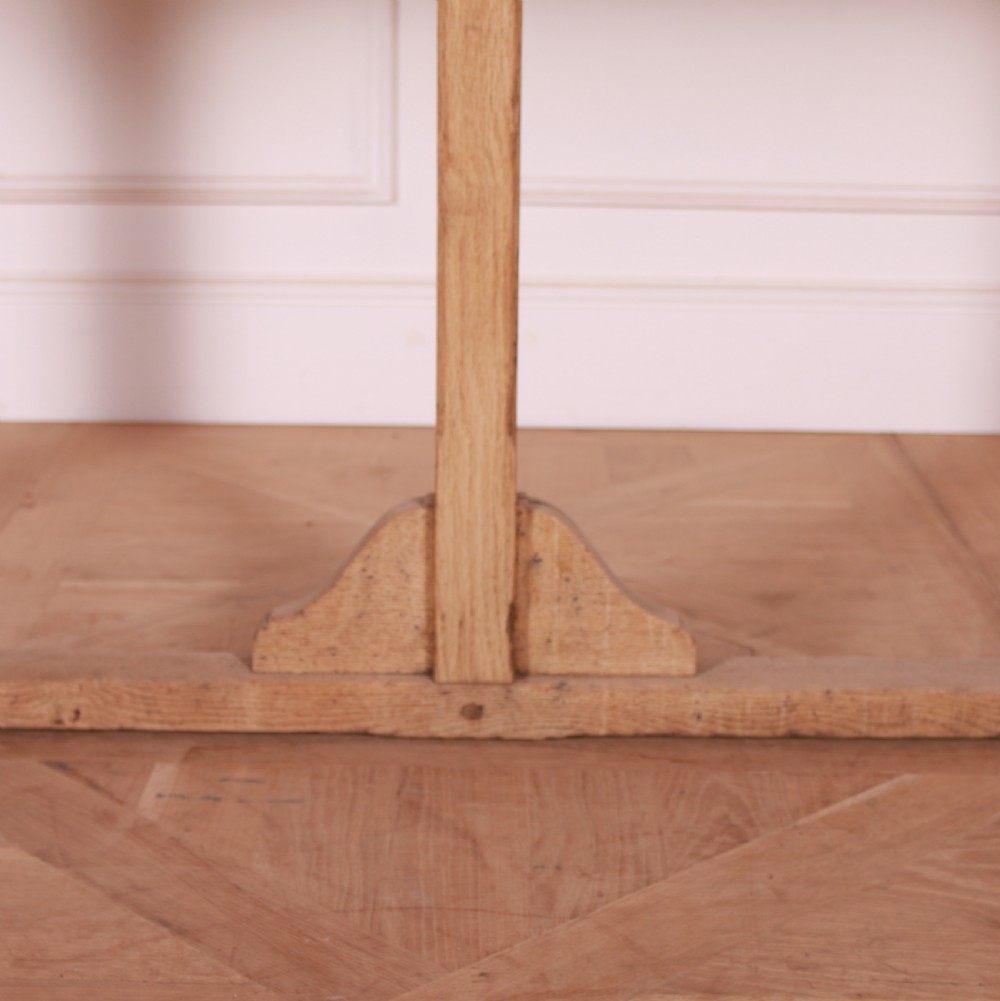 Bleached Oak Trestle Table View VII