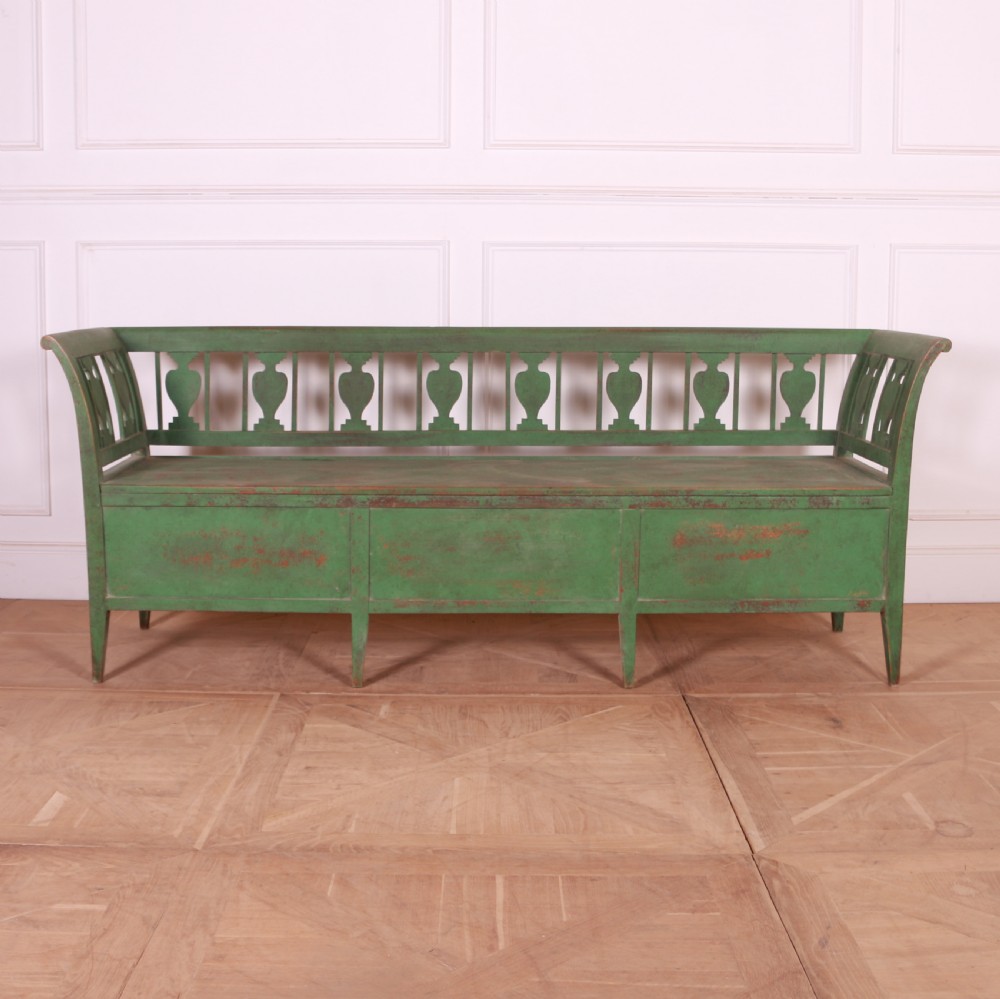 Swedish Painted Box Settle View II