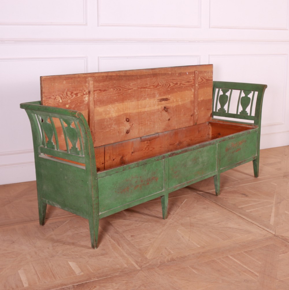 Swedish Painted Box Settle View V