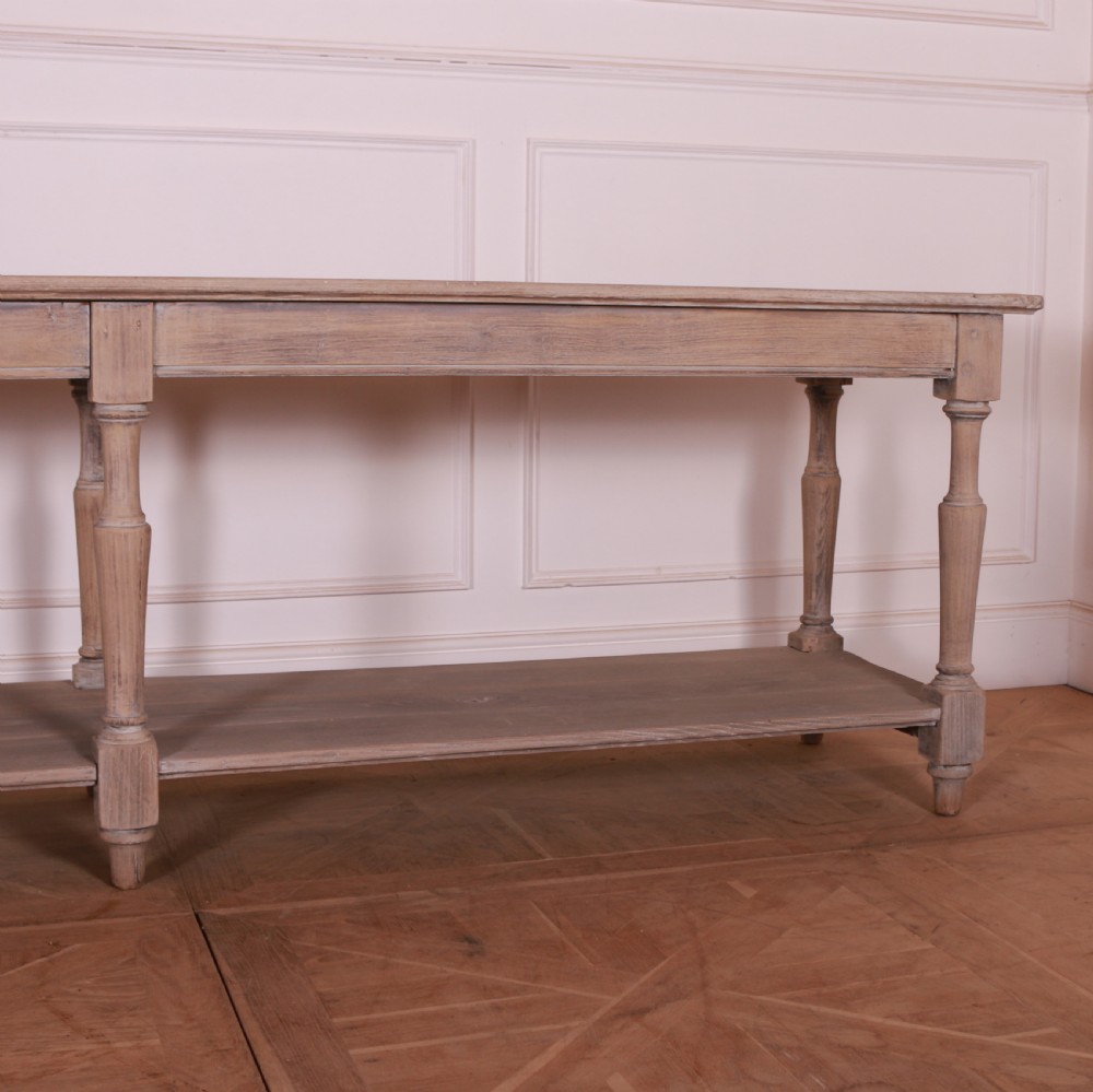 French Bleached Oak Drapers Table View II