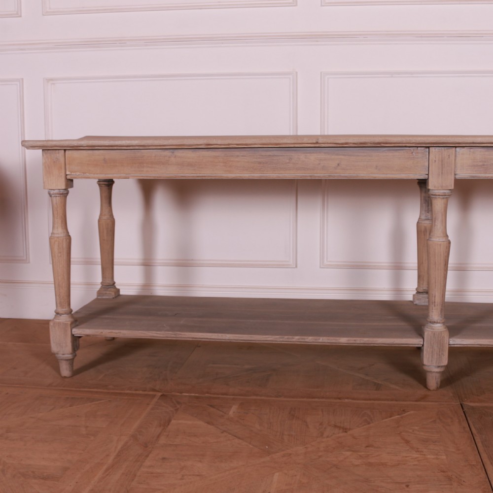 French Bleached Oak Drapers Table View III