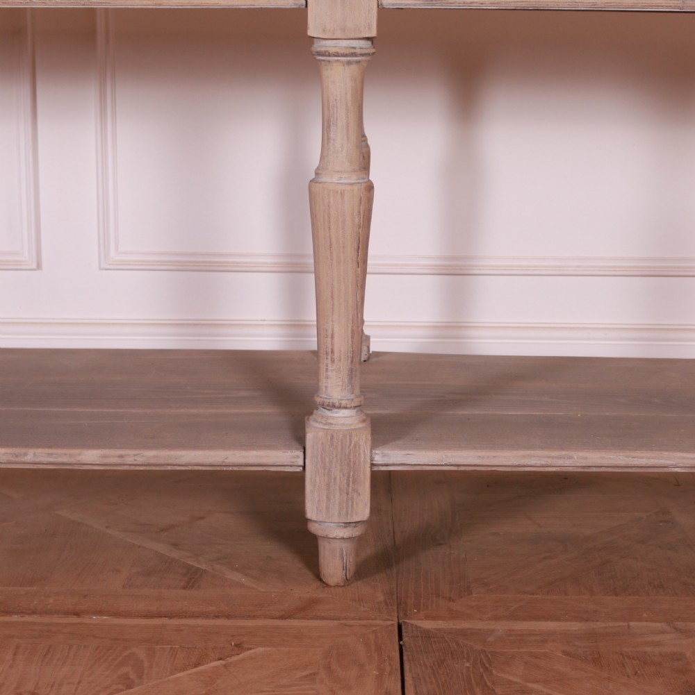 French Bleached Oak Drapers Table View V