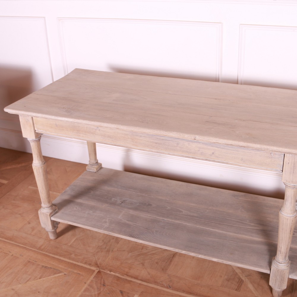 French Bleached Oak Drapers Table View VI