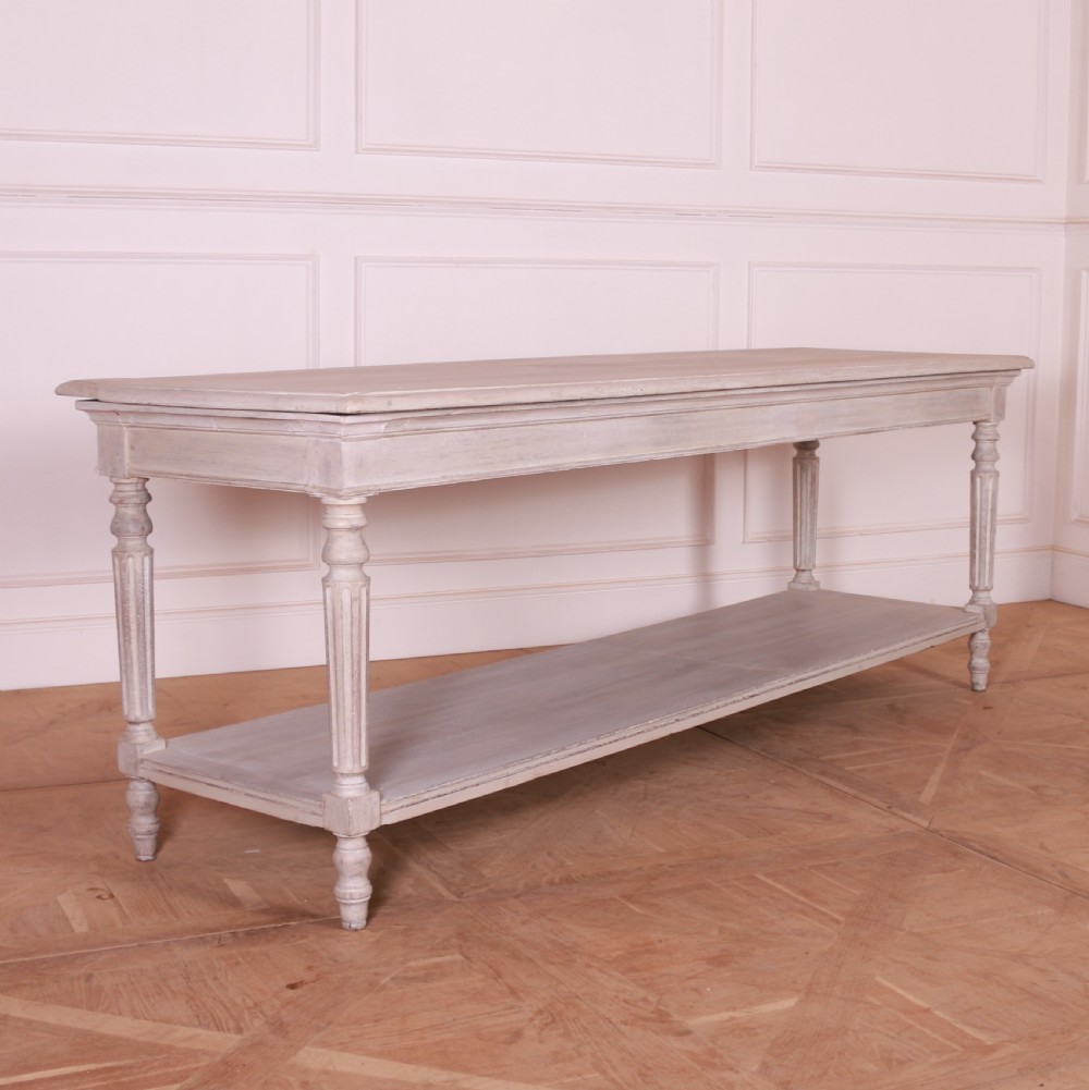French Bleached Oak Drapers Table