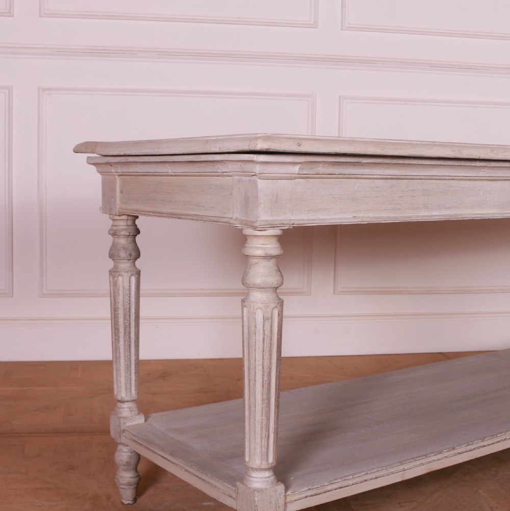 French Bleached Oak Drapers Table View II