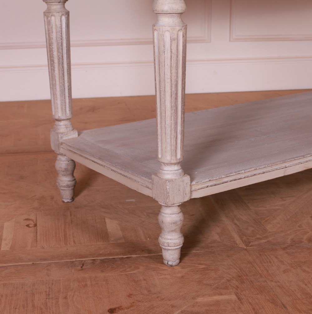 French Bleached Oak Drapers Table View III