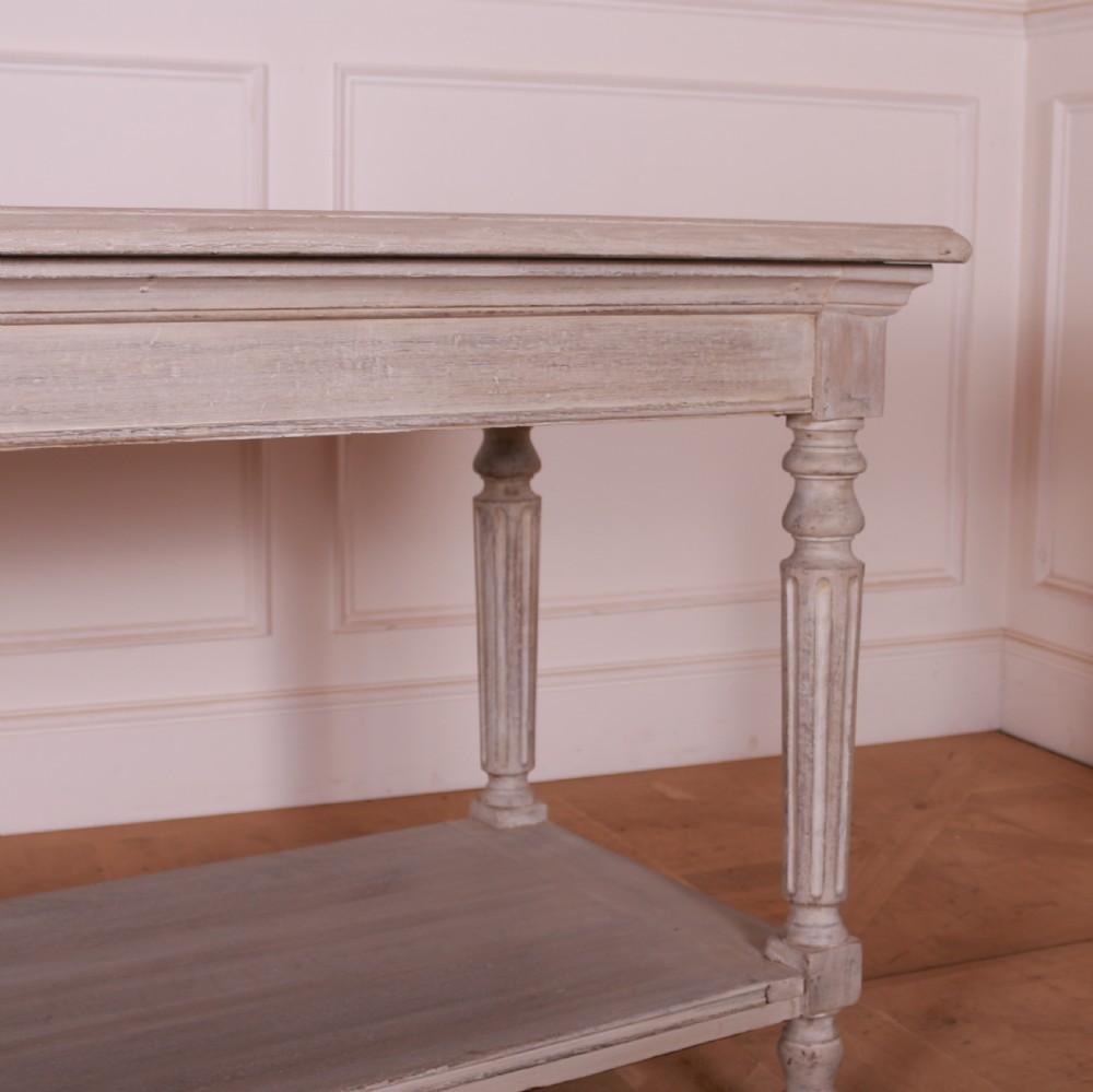 French Bleached Oak Drapers Table View IV