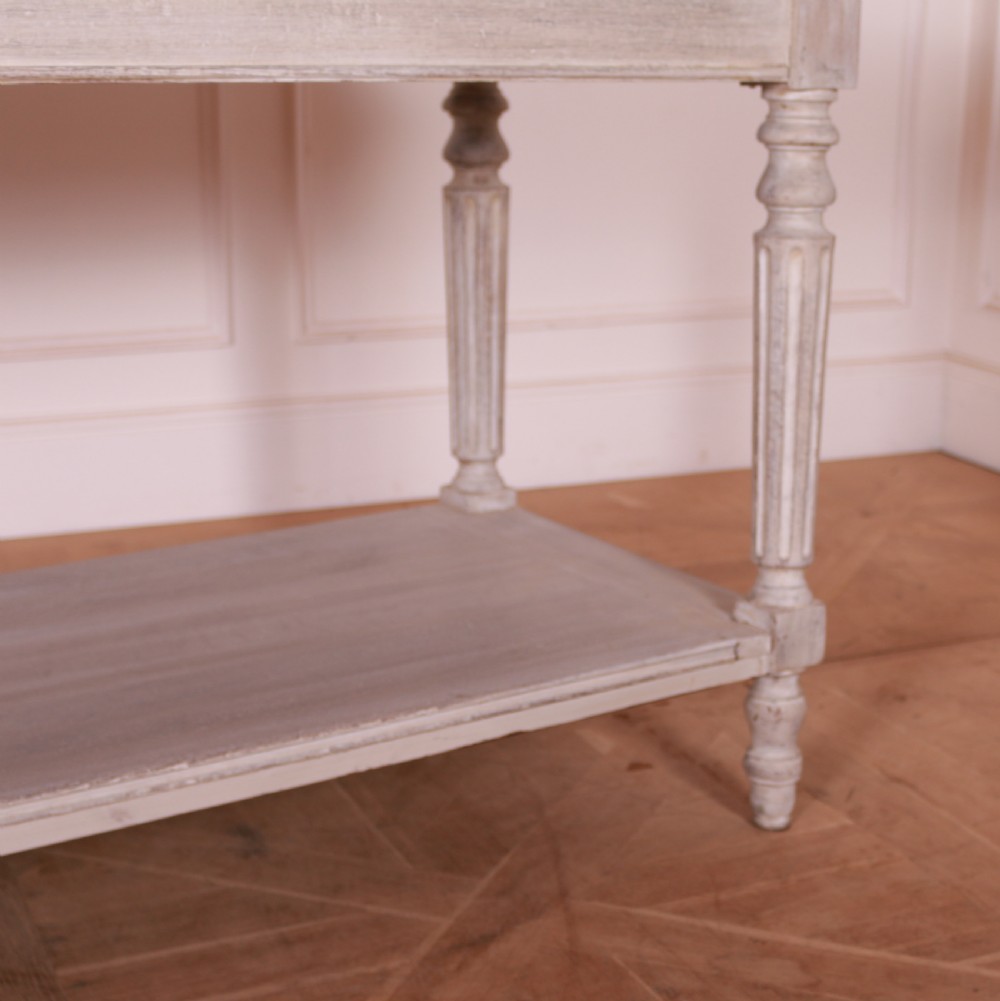 French Bleached Oak Drapers Table View V