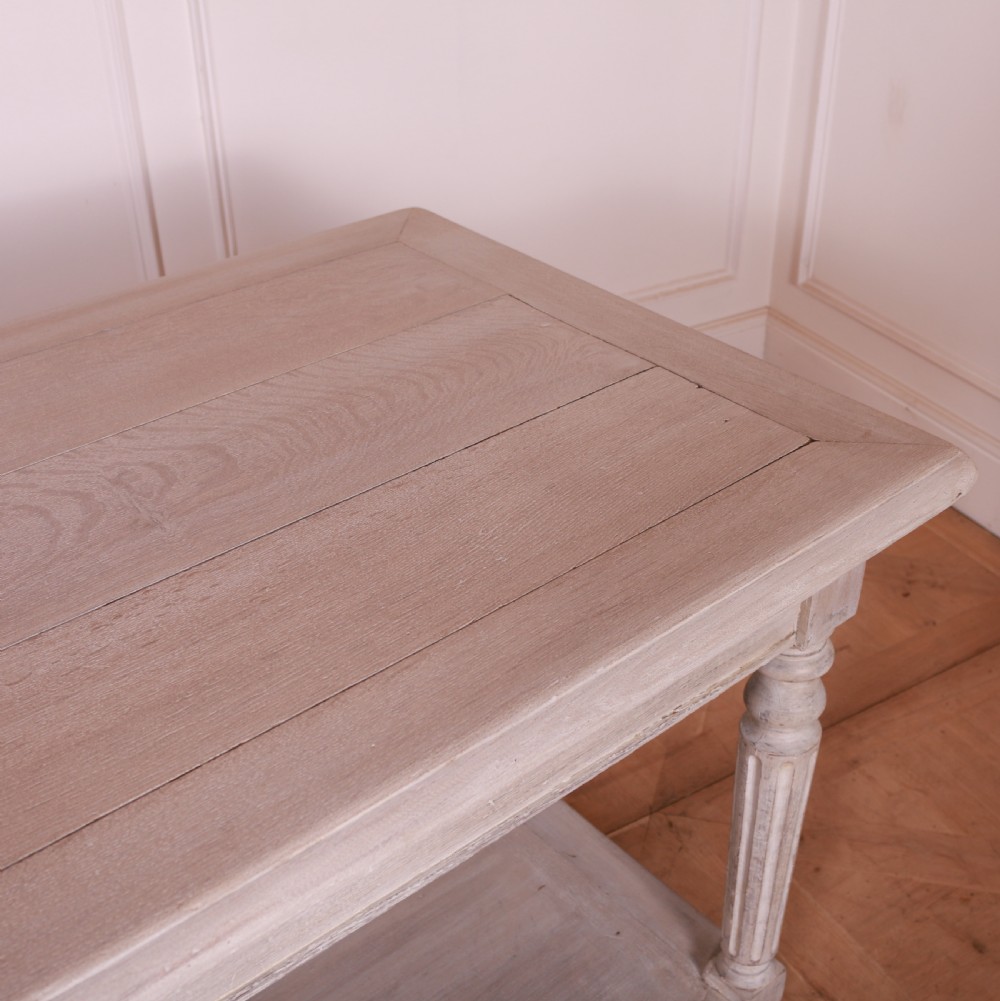 French Bleached Oak Drapers Table View VII