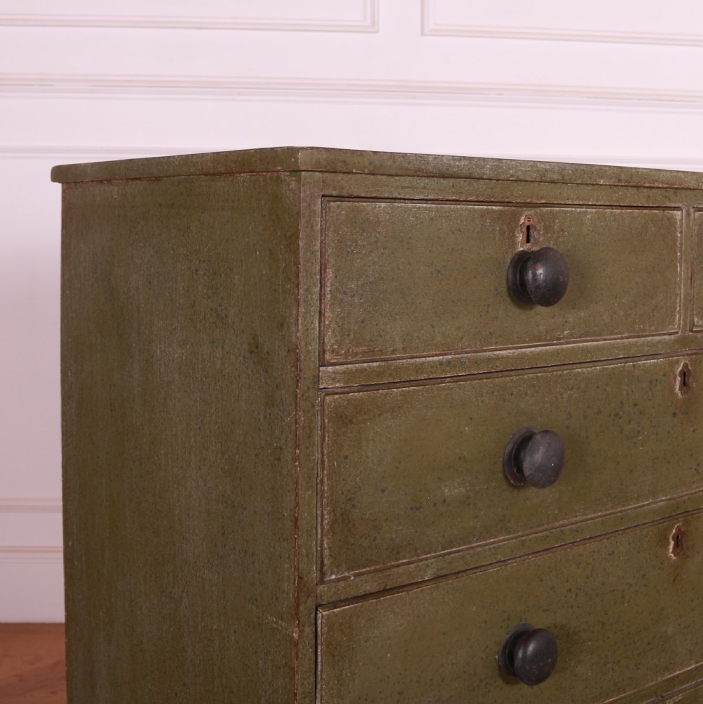 English Painted Chest of Drawers View III