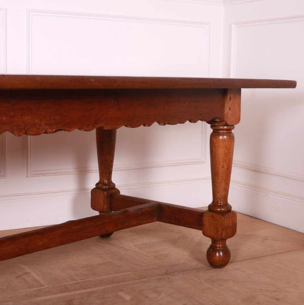 English Walnut Farmhouse Table View V