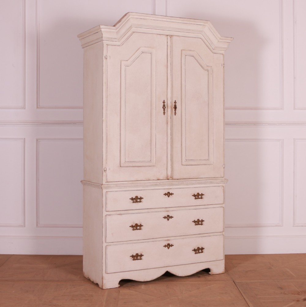 Swedish Painted Linen Cupboard