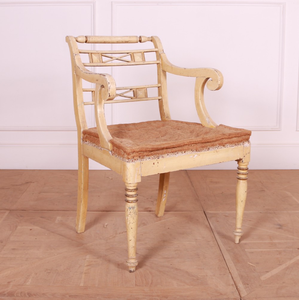 French Original Painted Desk Chair