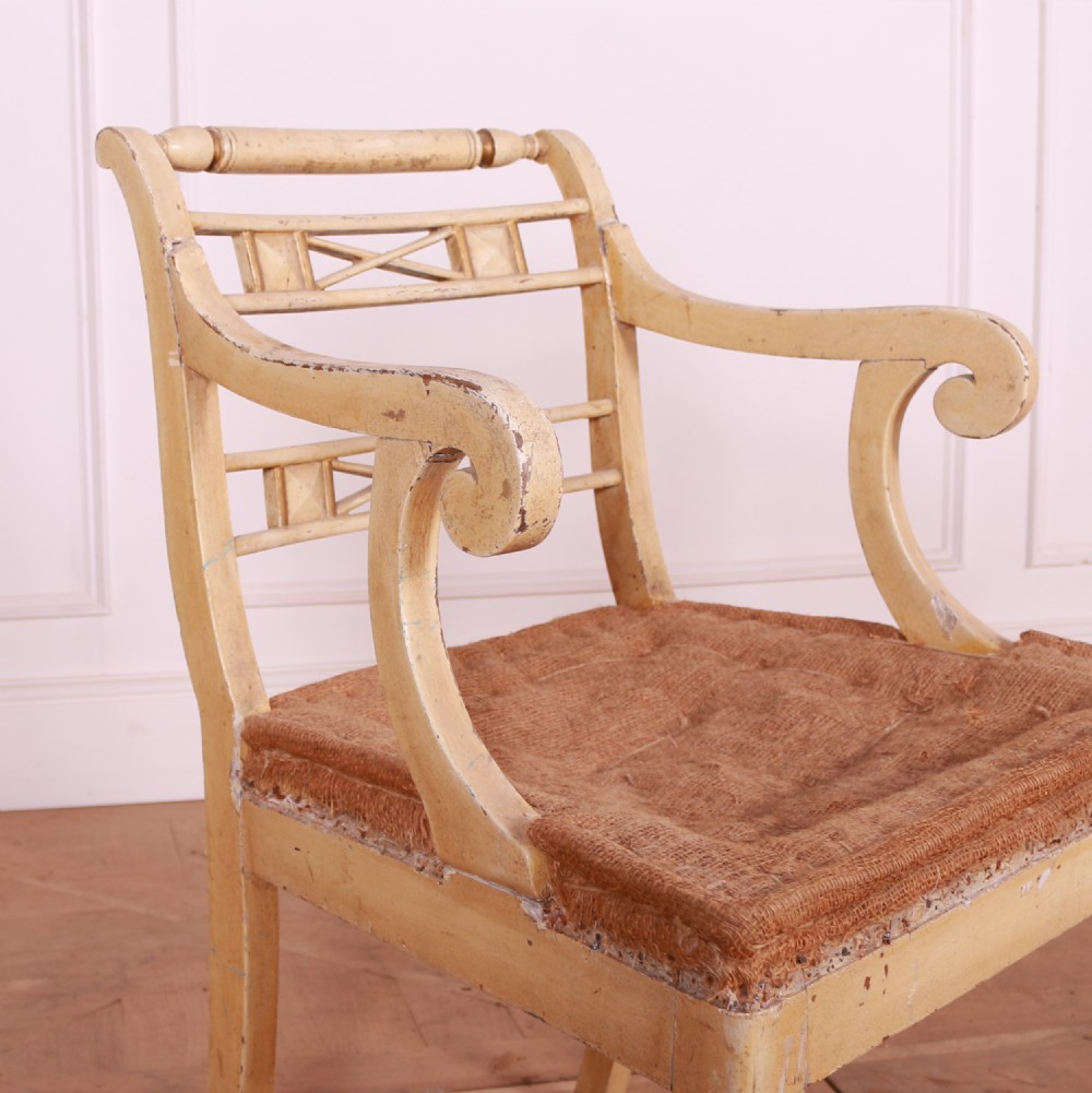 French Original Painted Desk Chair View II