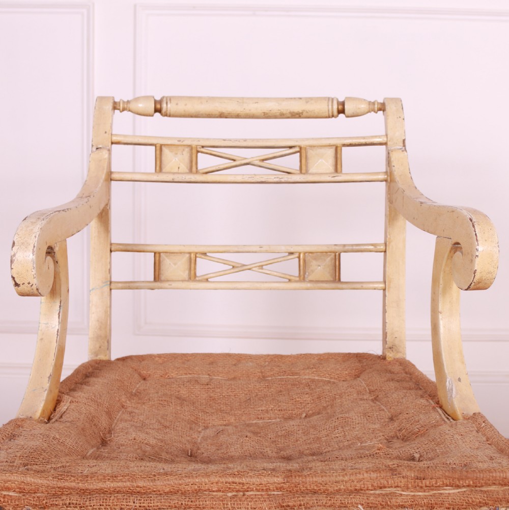 French Original Painted Desk Chair View IV