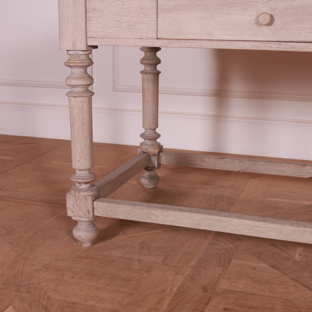 French Bleached Oak Drapers Table View III