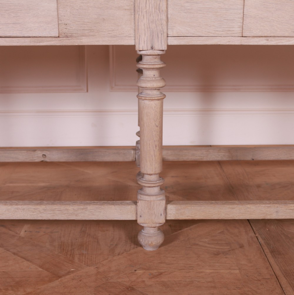 French Bleached Oak Drapers Table View VI