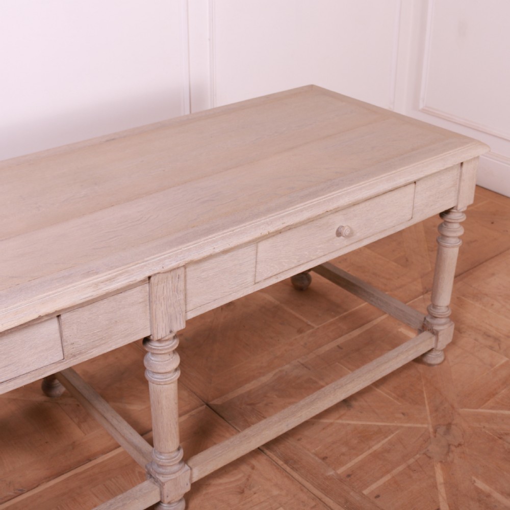 French Bleached Oak Drapers Table View VIII