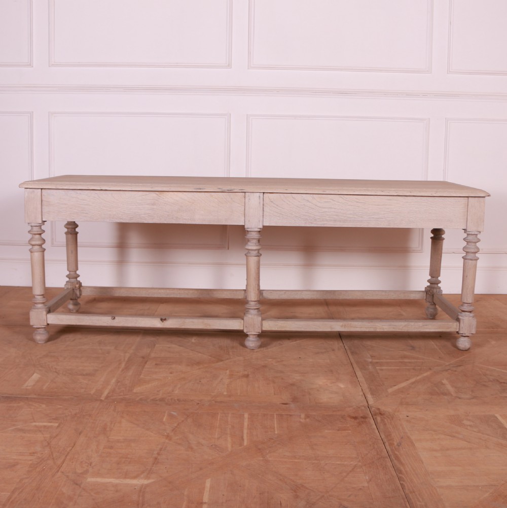 French Bleached Oak Drapers Table View IX