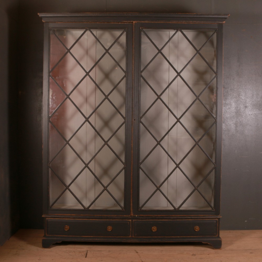 Antique Painted Library Bookcase