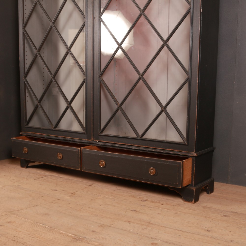 Antique Painted Library Bookcase View V
