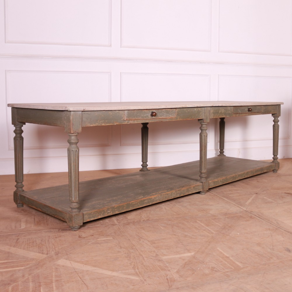 French Painted Drapers Table