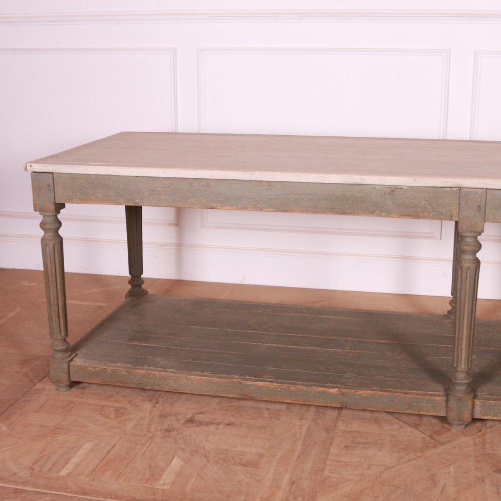 French Painted Drapers Table View XII