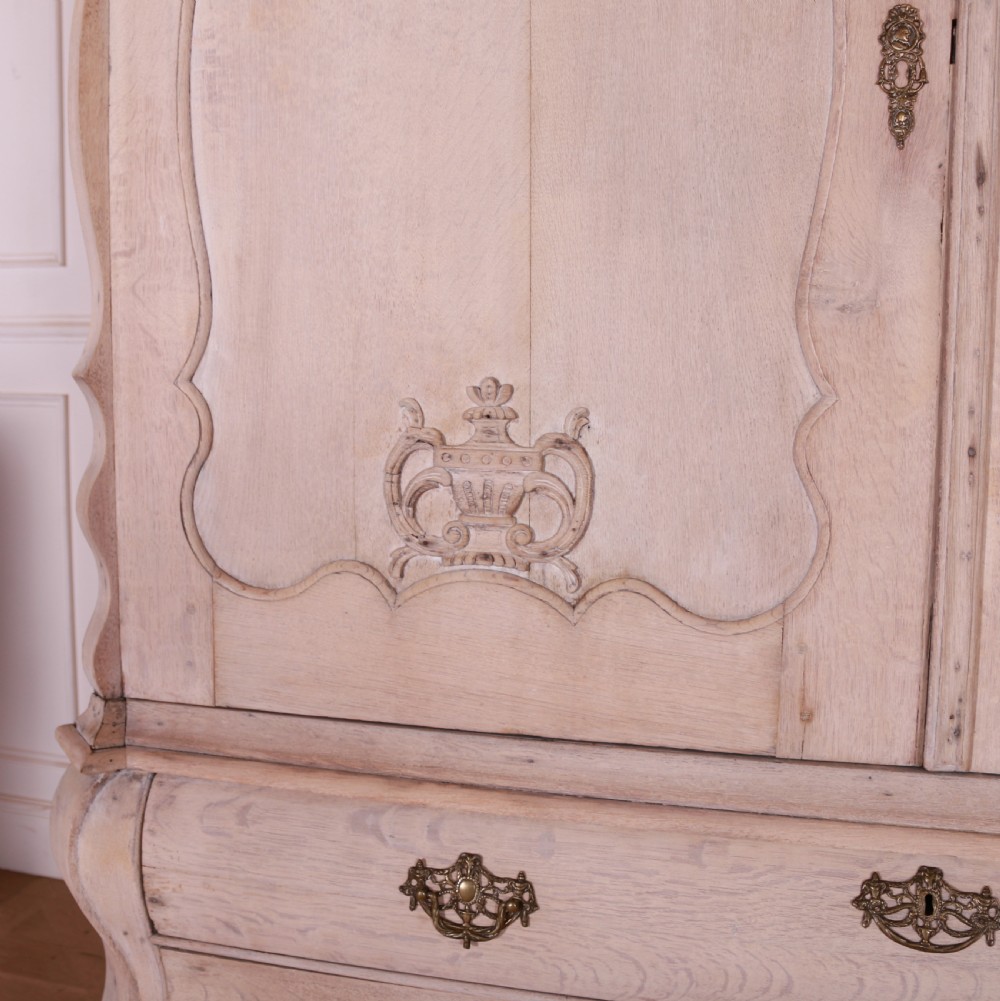 Dutch Bleached Oak Linen Cupboard View V