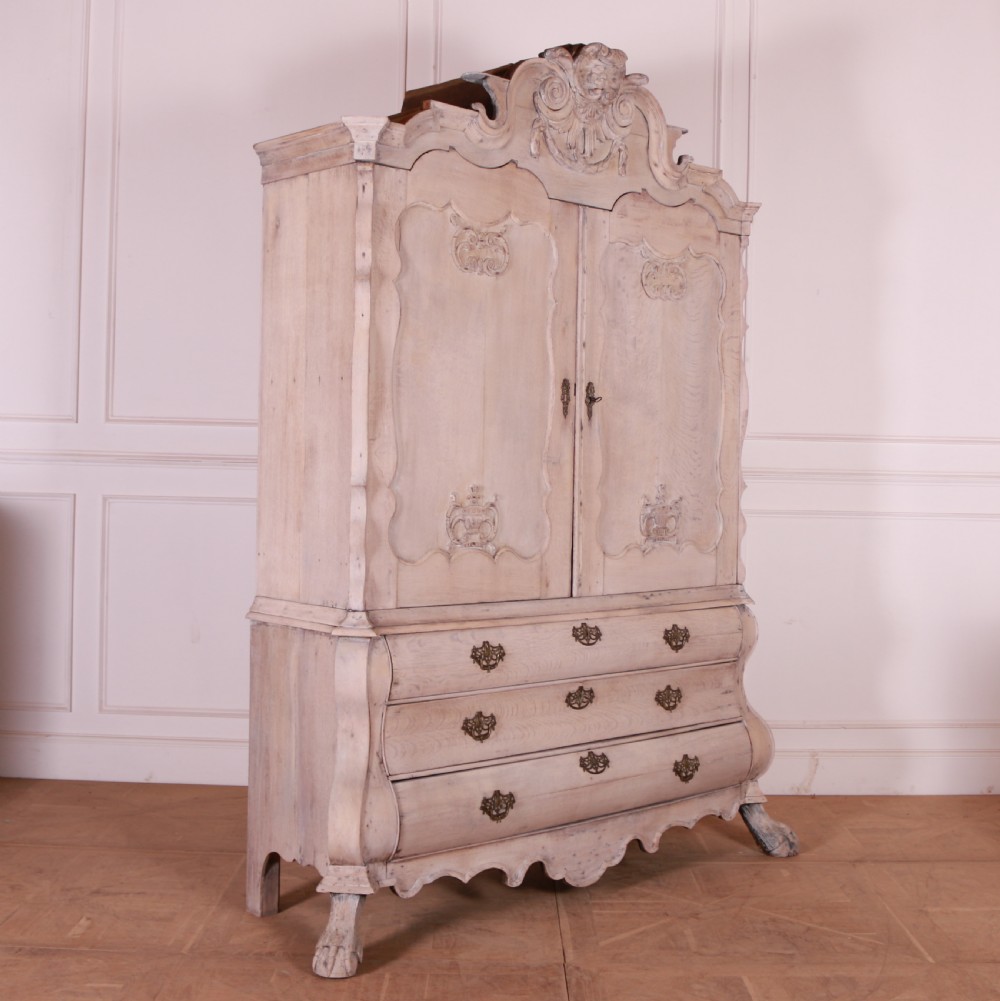 Dutch Bleached Oak Linen Cupboard View X