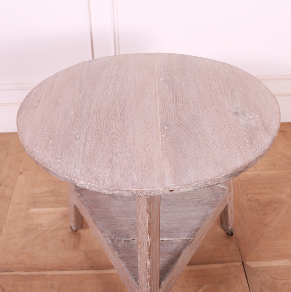 Bleached Oak Cricket Table View III