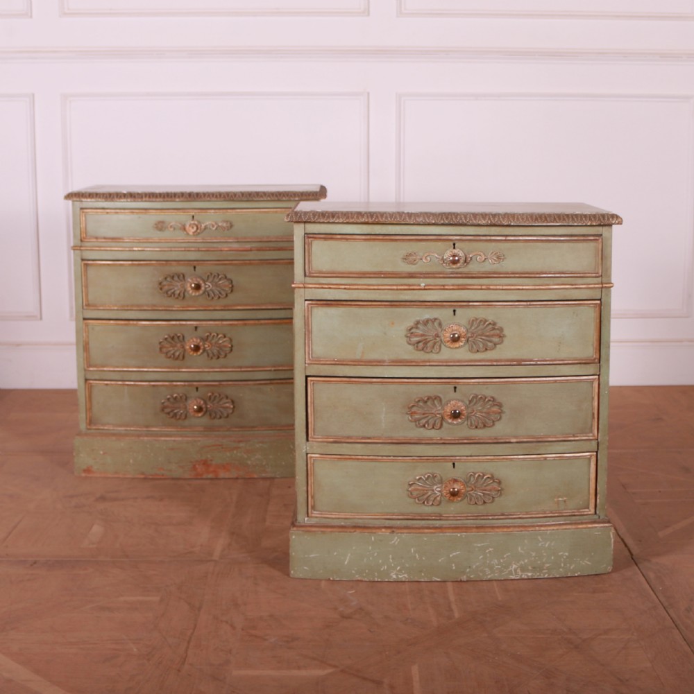 Pair of Italian Bedside Commodes