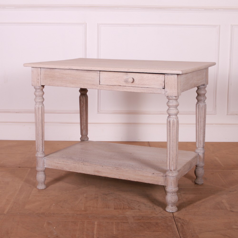 French Bleached Oak Drapers Table