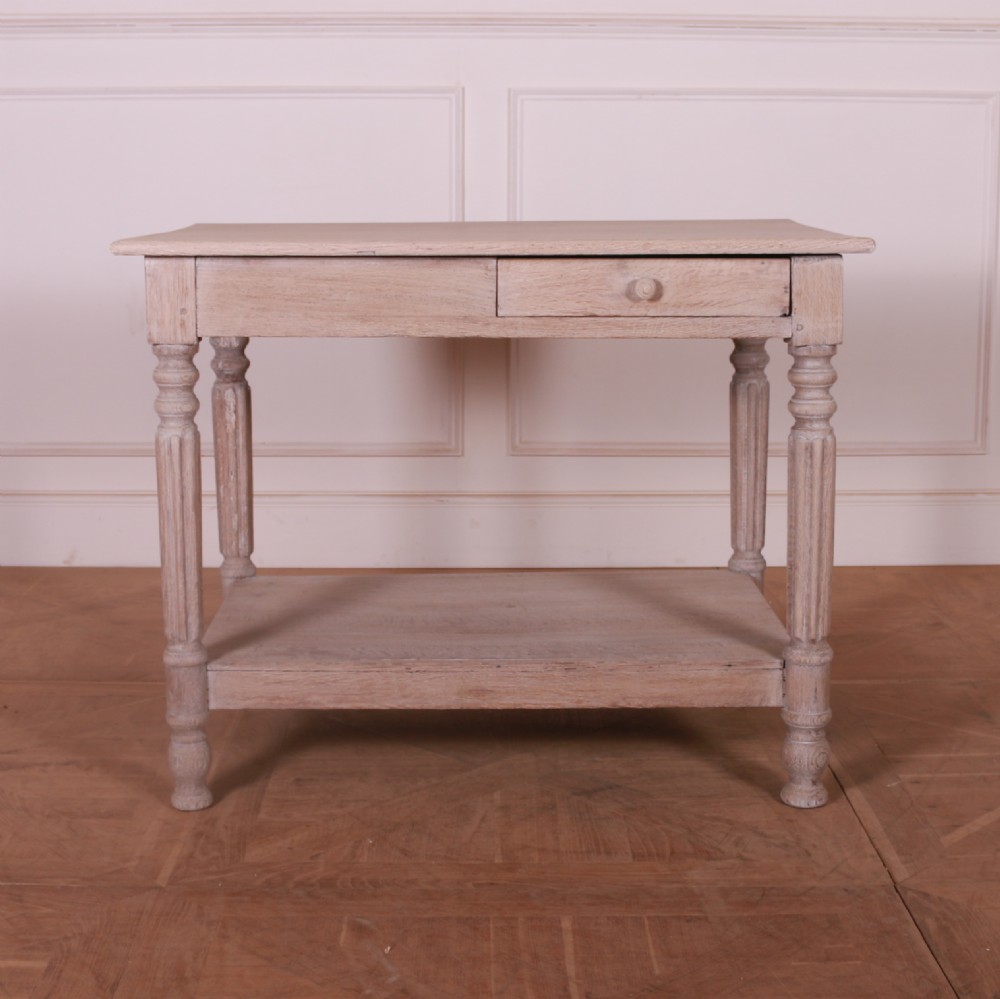 French Bleached Oak Drapers Table View II