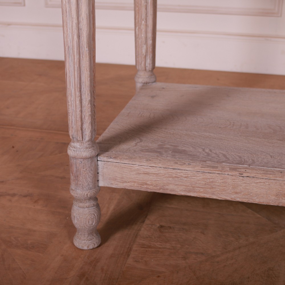 French Bleached Oak Drapers Table View III