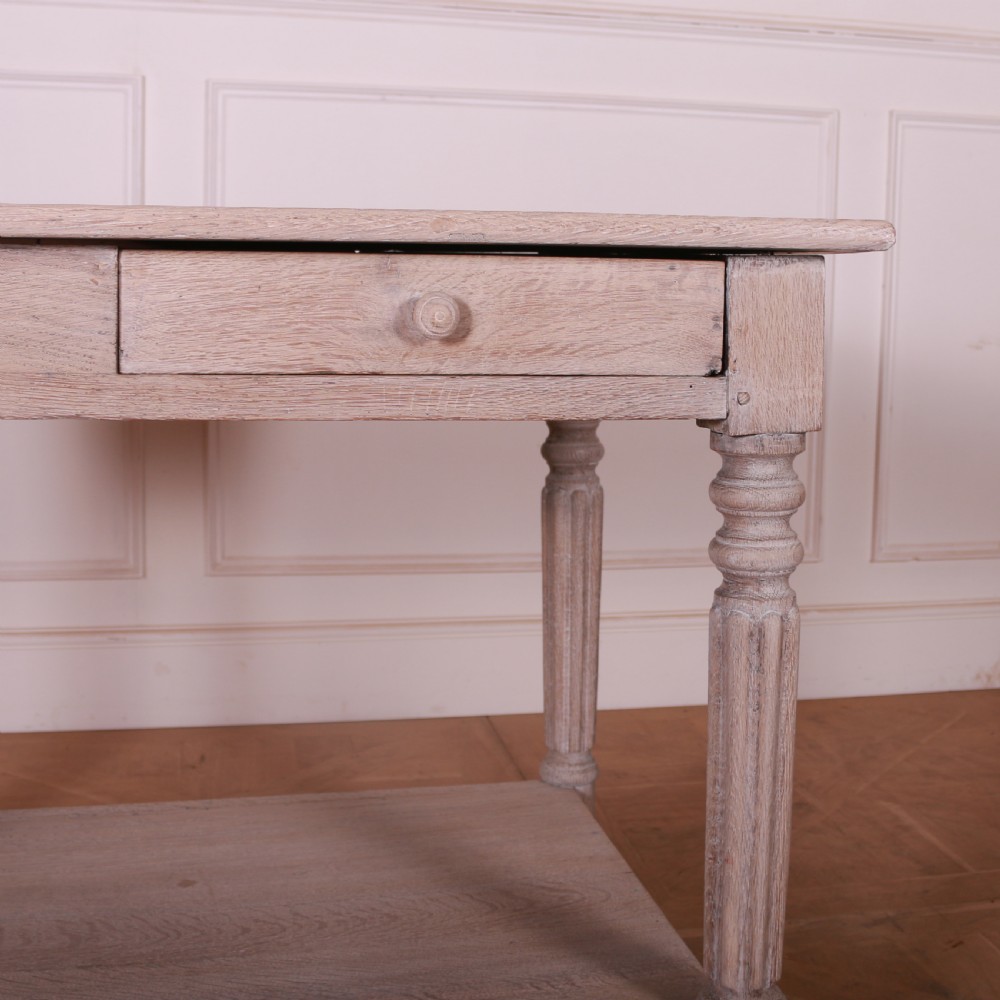 French Bleached Oak Drapers Table View V