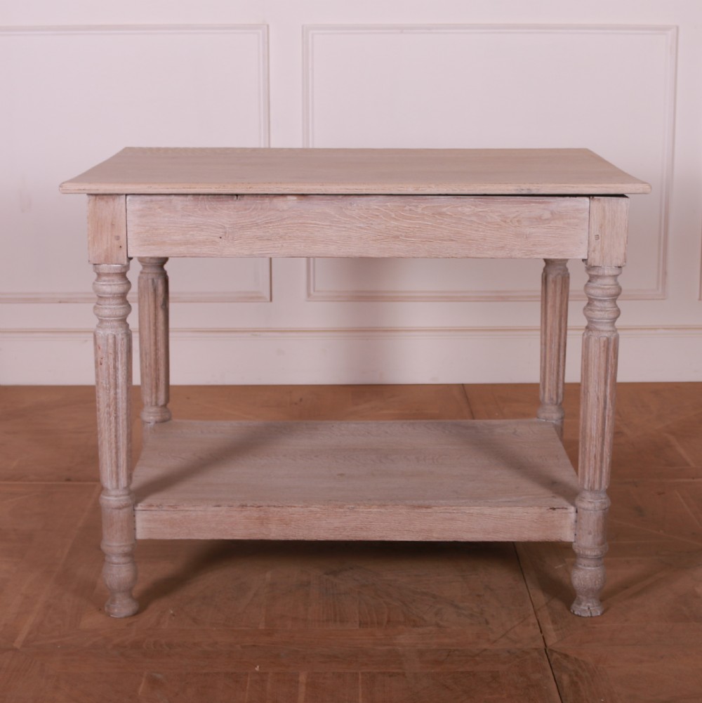 French Bleached Oak Drapers Table View VI