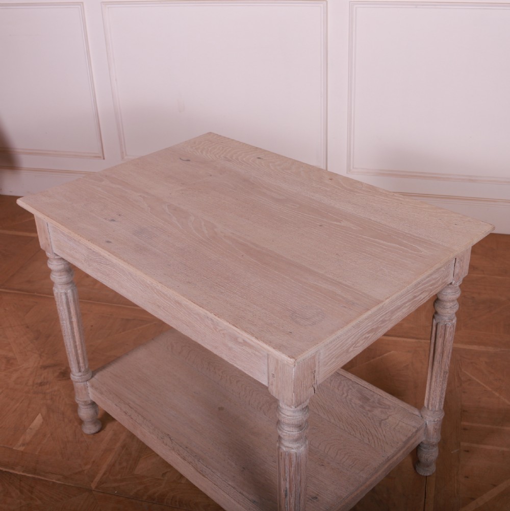 French Bleached Oak Drapers Table View VII