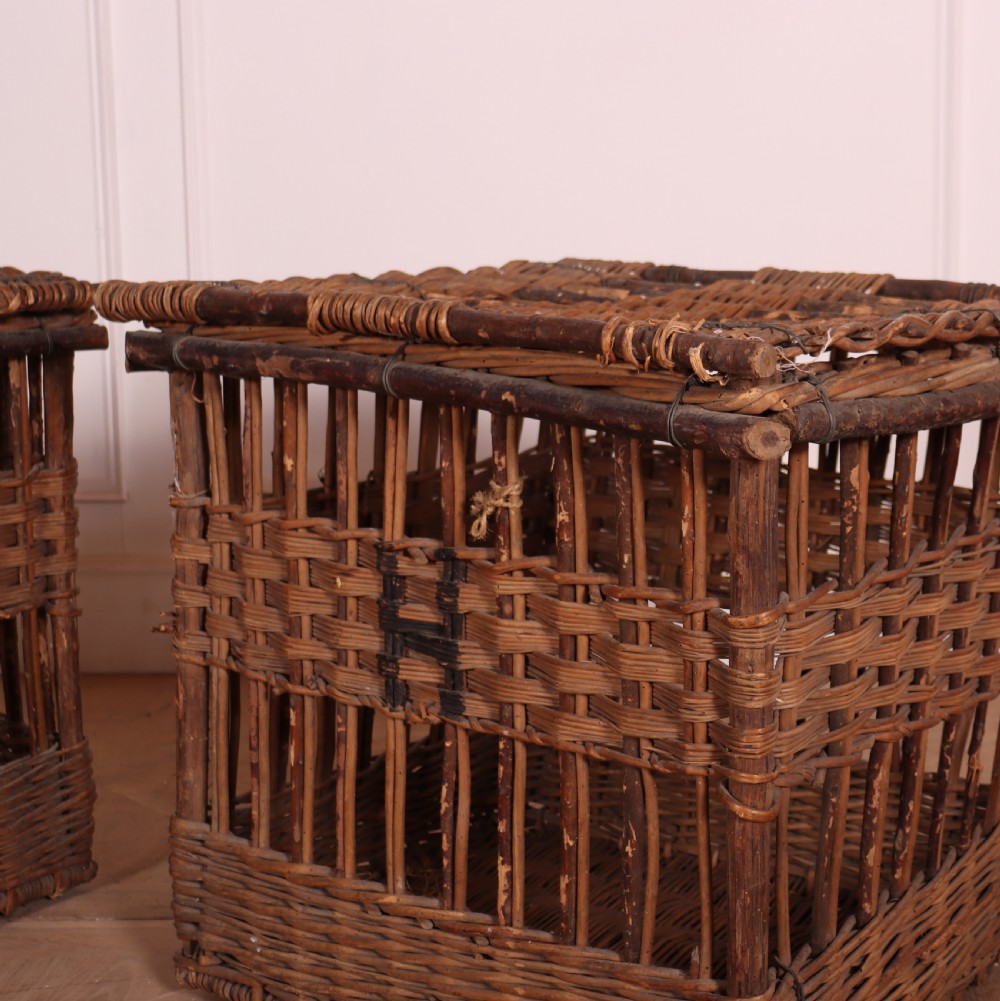 Pair of French Wicker Baskets View II