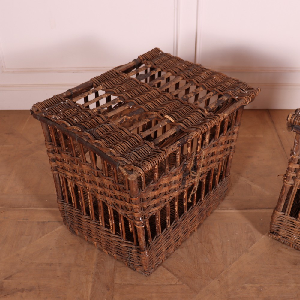 Pair of French Wicker Baskets View III