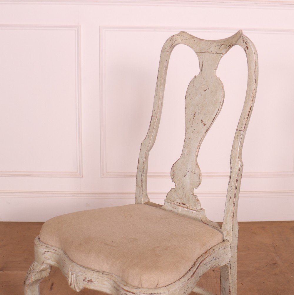 Set of 8 Swedish Gustavian Period Dining Chairs View VI
