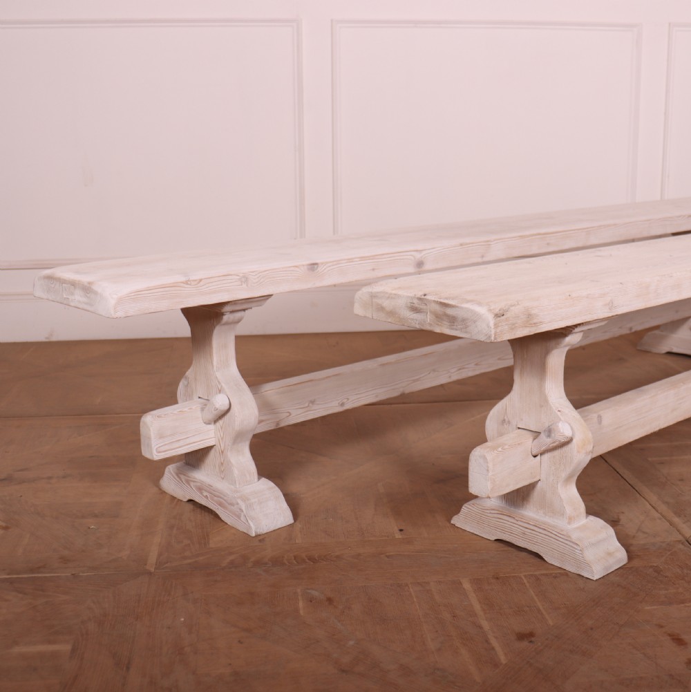 Pair of French Trestle Benches View II