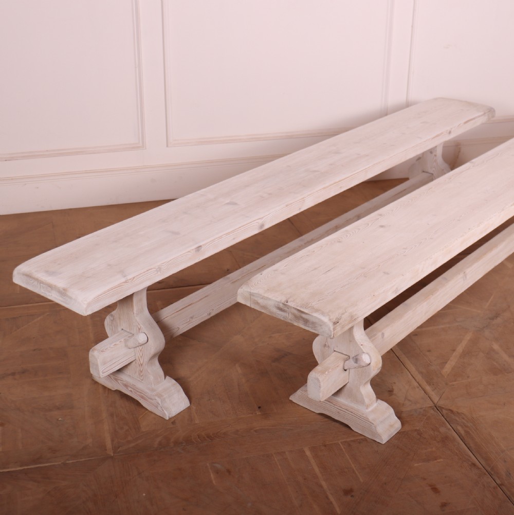 Pair of French Trestle Benches View V
