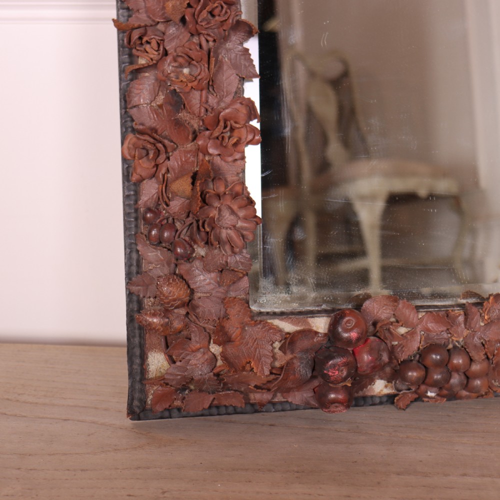 French Leather Mirror View II