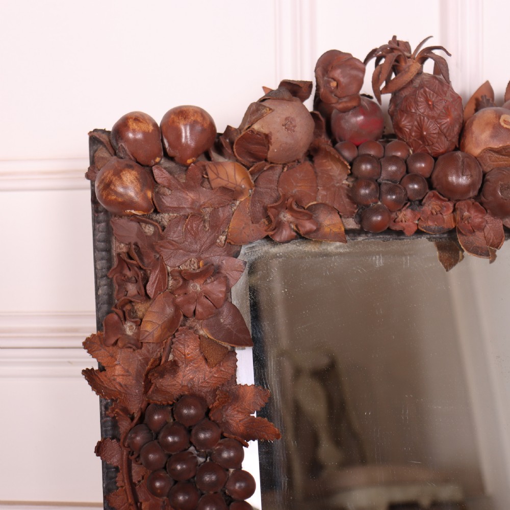 French Leather Mirror View III