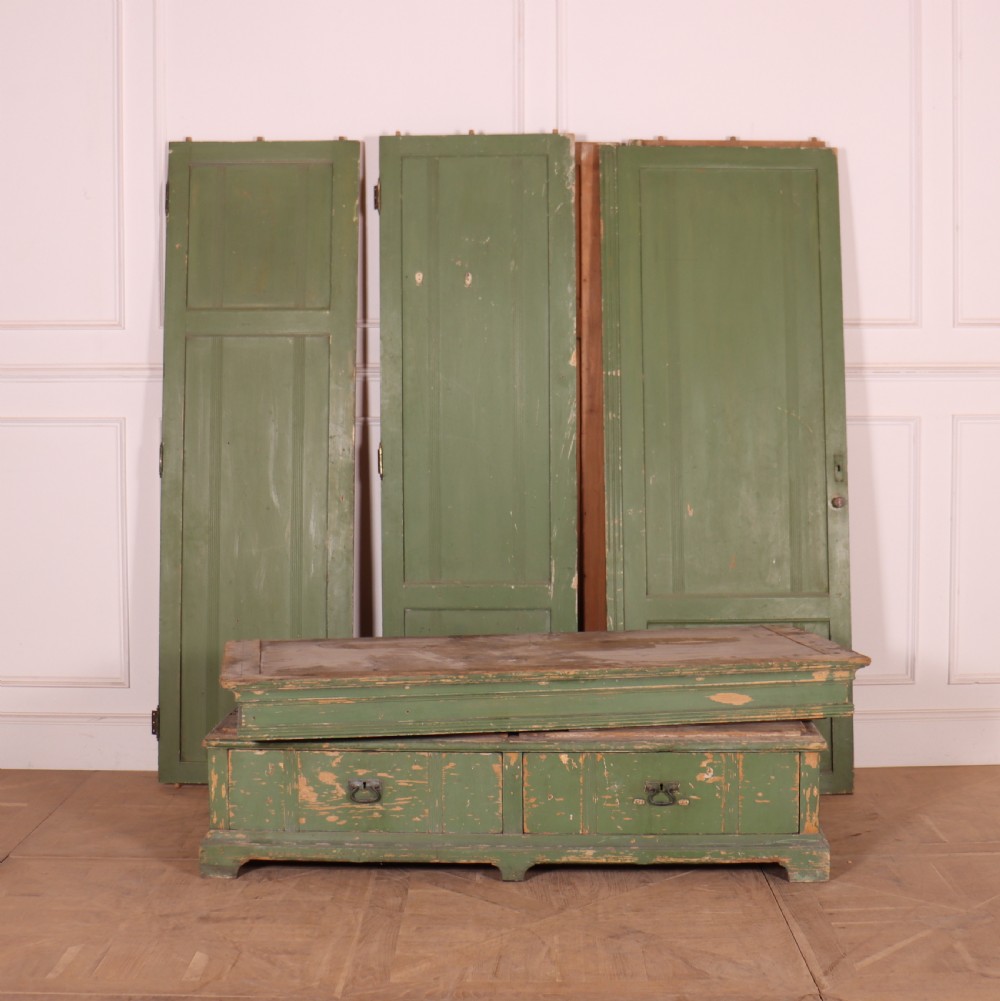 English Original Painted Linen Cupboard View VIII