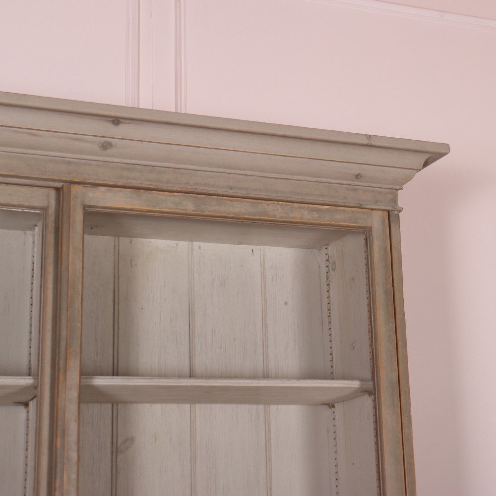 English Painted Glazed Bookcase View III