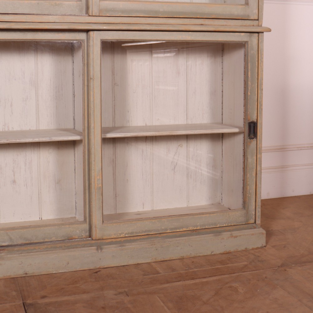 English Painted Glazed Bookcase View IV