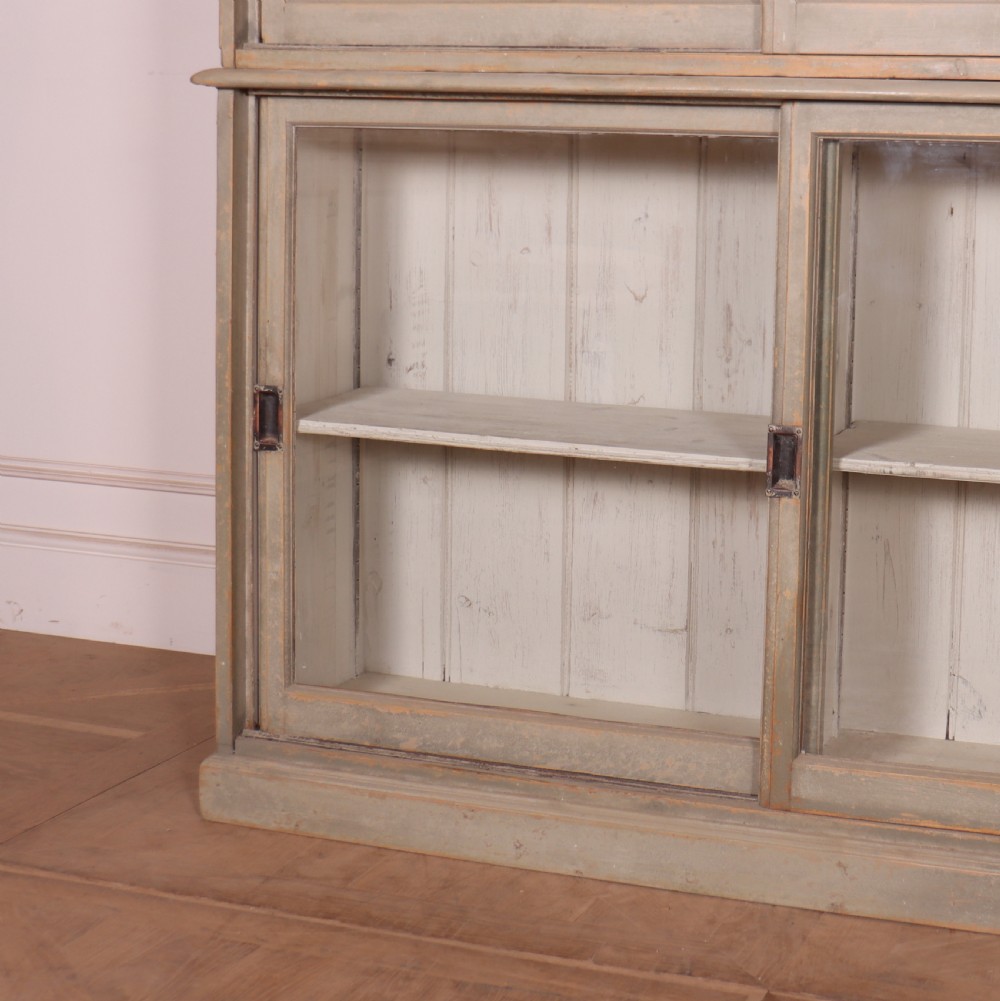 English Painted Glazed Bookcase View V
