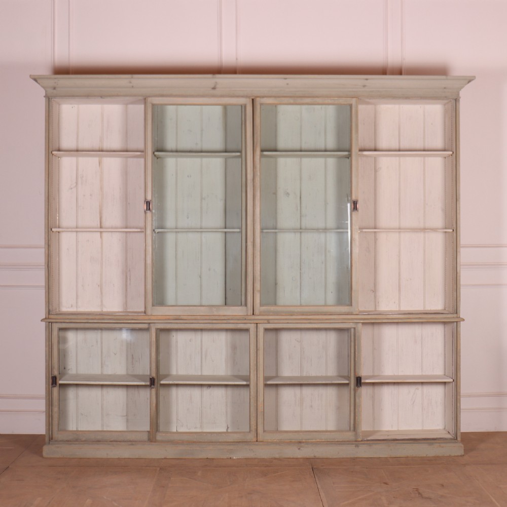 English Painted Glazed Bookcase View VII